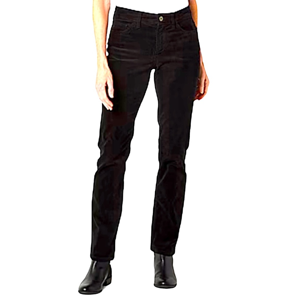 St. John's Bay Womens Mid Rise Straight Corduroy Pants Size 12